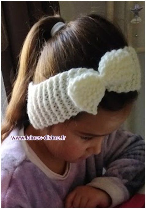 Bandeau cheveux enfants tricoter sur-mesure " Shanna "