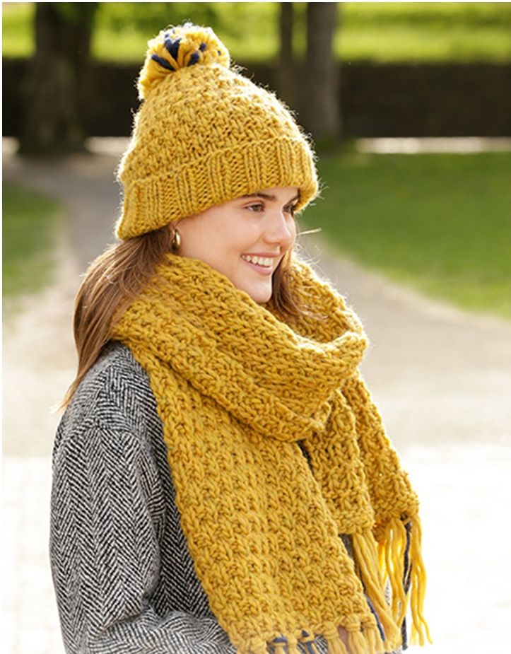 Bonnet tricot en grosse laine