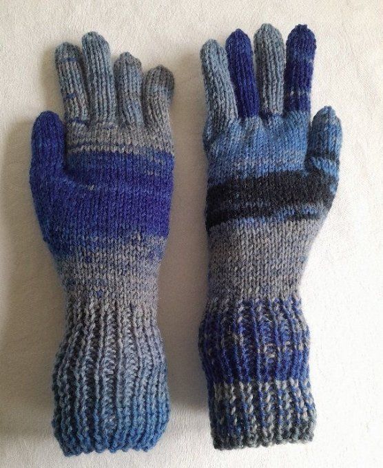 Gants femme en laine mérinos tricoté à la main