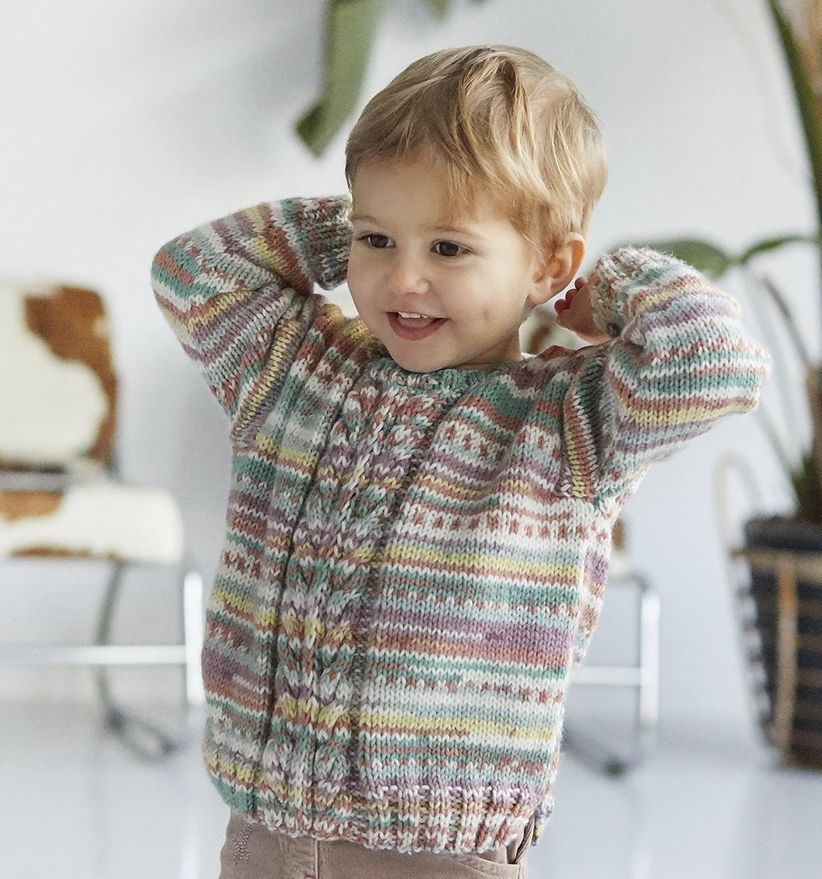Pullovers bébé  fait main  en laine acrylique - Laines-divine