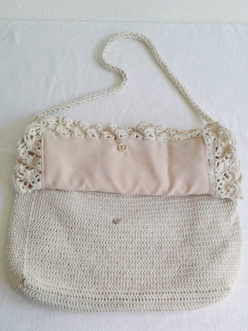 Sac à main ou sac de plage fait main aux crochet