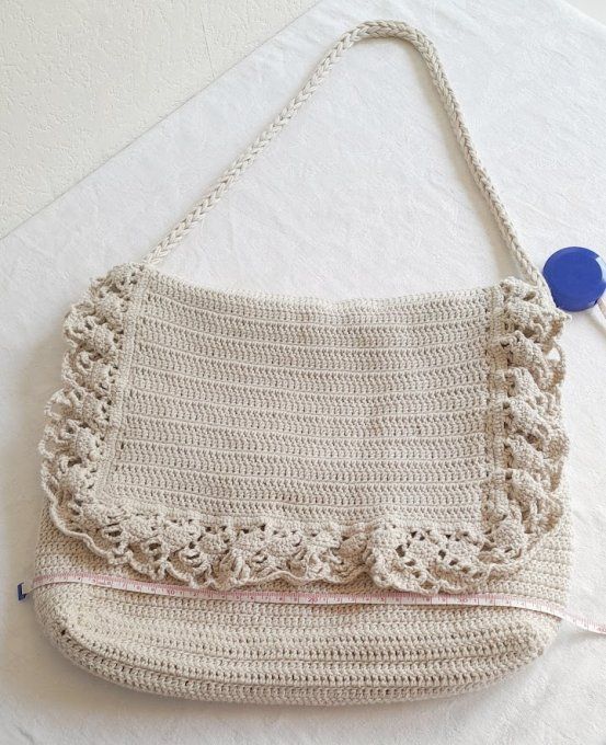 Sac à main ou sac de plage fait main aux crochet