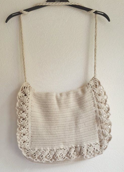 Sac à main ou sac de plage fait main aux crochet